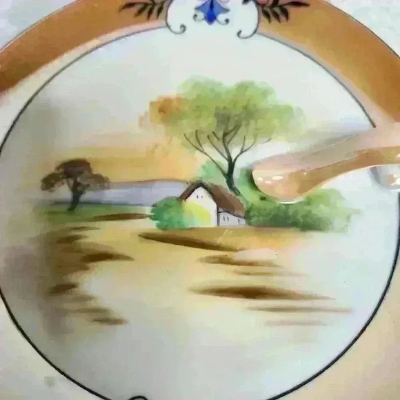 Vintage Noritake Japanese hand painted Lemon Serving Plate - Picture 4 of 5